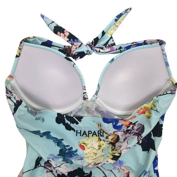 Hapari Womens Floral Halter SPF 50+ Tankini Top Swimwear Multicolor Small - Picture 5 of 14
